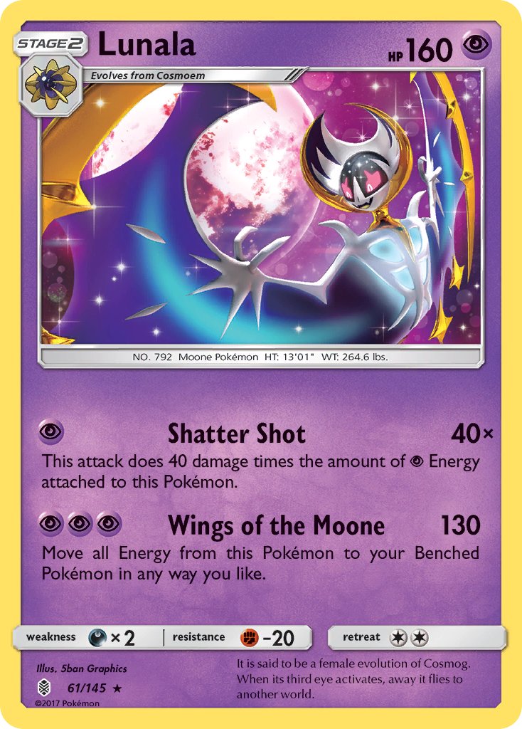 Lunala (61/145) (Theme Deck Exclusive) [Sun & Moon: Guardians Rising] | Gear Gaming Fayetteville