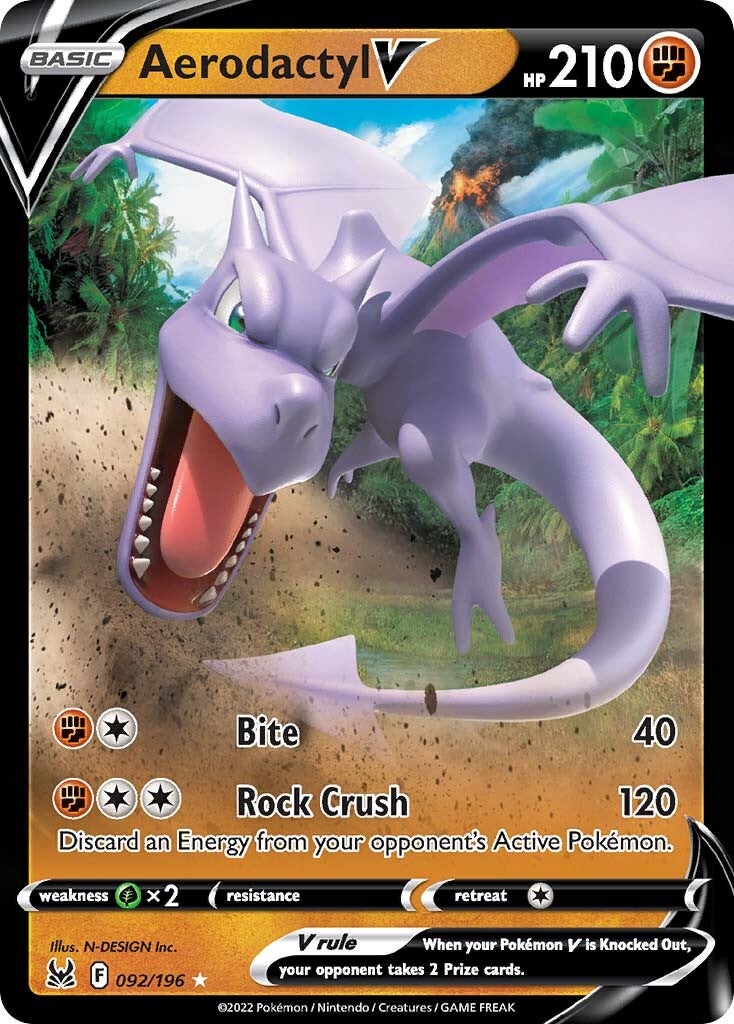 Aerodactyl V (092/196) [Sword & Shield: Lost Origin] | Gear Gaming Fayetteville