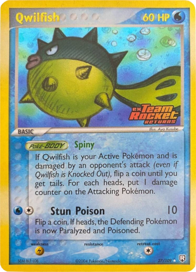 Qwilfish (27/109) (Stamped) [EX: Team Rocket Returns] | Gear Gaming Fayetteville