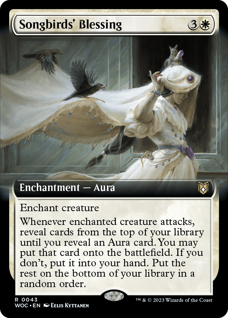 Songbirds' Blessing (Extended Art) [Wilds of Eldraine Commander] | Gear Gaming Fayetteville