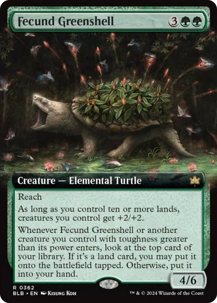 Fecund Greenshell (Extended Art) [Bloomburrow] | Gear Gaming Fayetteville