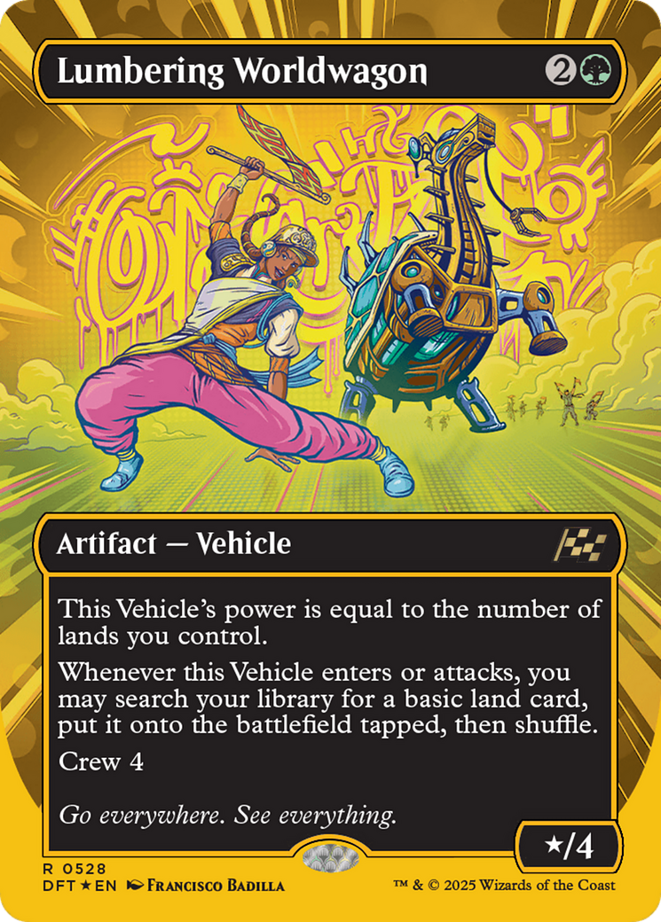 Lumbering Worldwagon (Borderless) (First-Place Foil) [Aetherdrift] | Gear Gaming Fayetteville