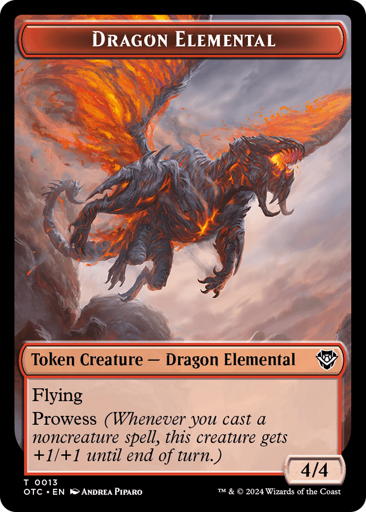 Dragon Elemental // Bird Illusion Double-Sided Token [Outlaws of Thunder Junction Commander Tokens] | Gear Gaming Fayetteville