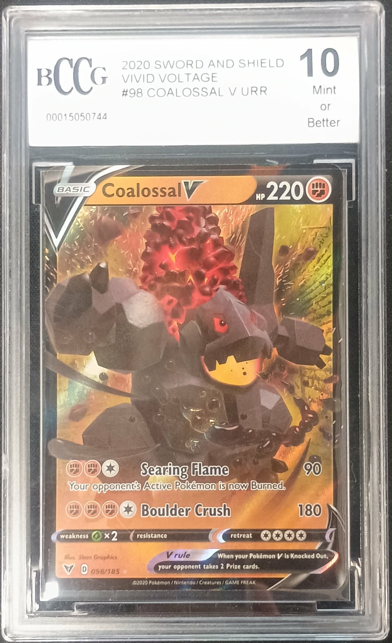 Coalossal V (098/185) BGS 10 [Sword & Shield Vivid Voltage] | Gear Gaming Fayetteville