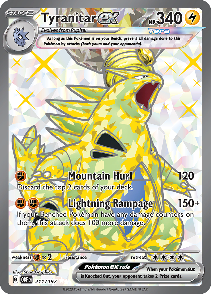 Tyranitar ex (211/197) [Scarlet & Violet: Obsidian Flames] | Gear Gaming Fayetteville