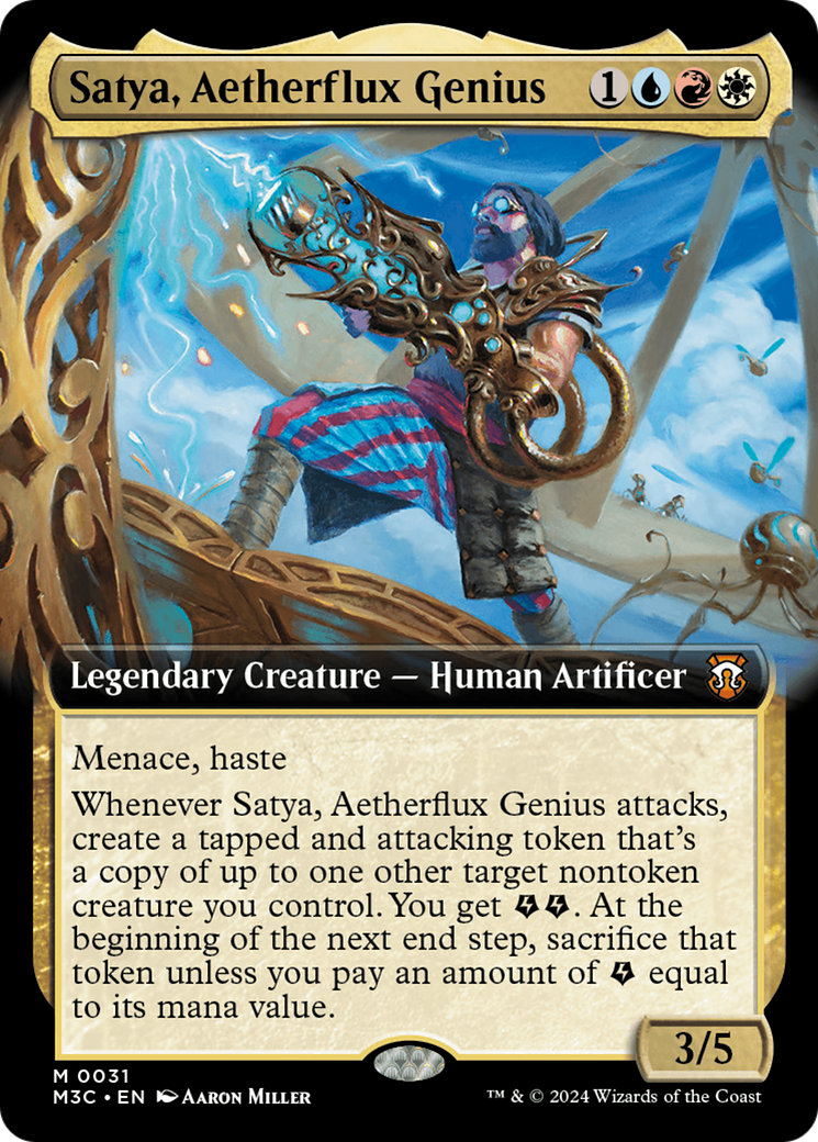 Satya, Aetherflux Genius (Extended Art) [Modern Horizons 3 Commander] | Gear Gaming Fayetteville