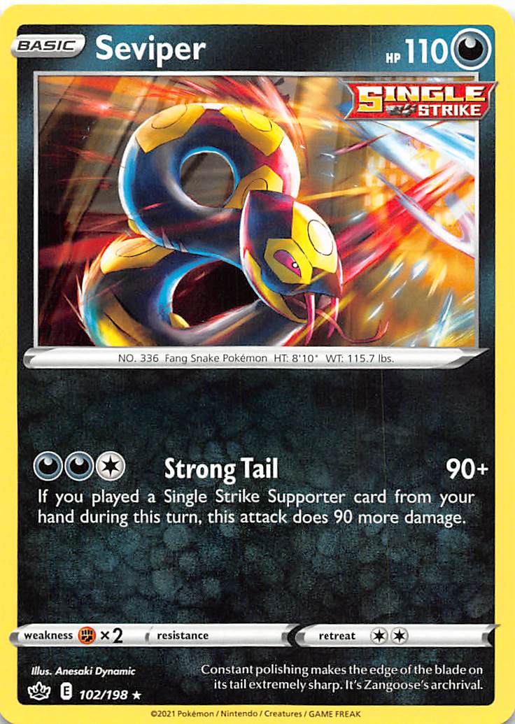 Seviper (102/198) [Sword & Shield: Chilling Reign] | Gear Gaming Fayetteville