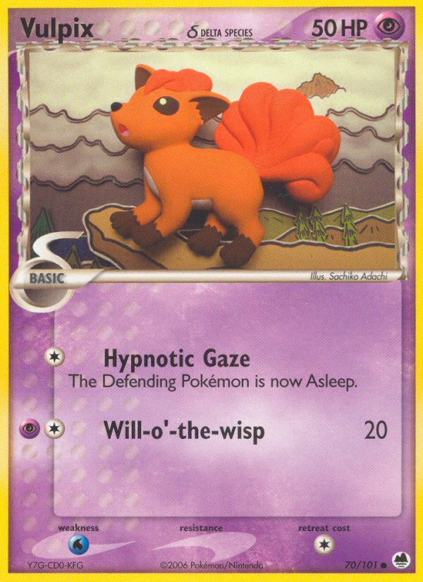 Vulpix (70/101) (Delta Species) [EX: Dragon Frontiers] | Gear Gaming Fayetteville