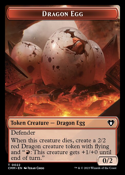 Treasure // Dragon Egg Double-Sided Token [Commander Masters Tokens] | Gear Gaming Fayetteville