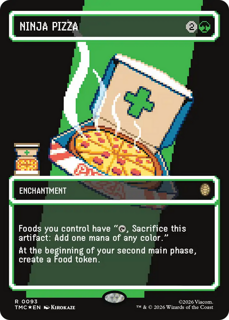 Ninja Pizza (Borderless) (Surge Foil) [Teenage Mutant Ninja Turtles Commander] | Gear Gaming Fayetteville