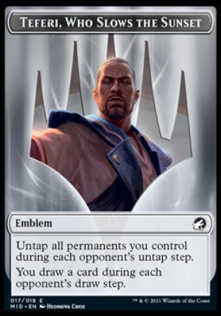 Teferi, Who Slows the Sunset Emblem [Innistrad: Midnight Hunt Tokens] | Gear Gaming Fayetteville
