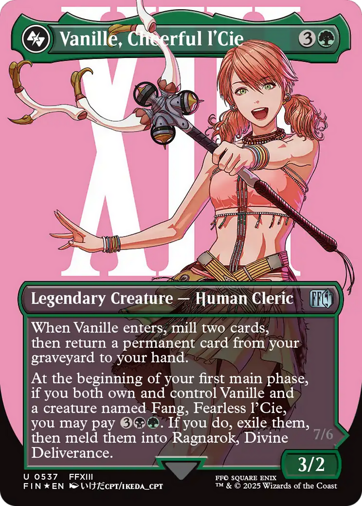 Vanille, Cheerful l'Cie // Ragnarok, Divine Deliverance (Borderless) (Surge Foil) [FINAL FANTASY] | Gear Gaming Fayetteville