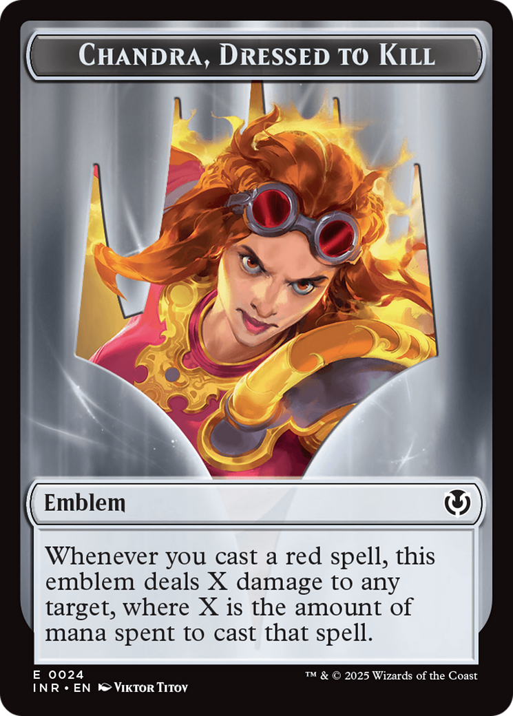 Human (0014) // Emblem - Chandra, Dressed to Kill Double-Sided Token [Innistrad Remastered Tokens] | Gear Gaming Fayetteville