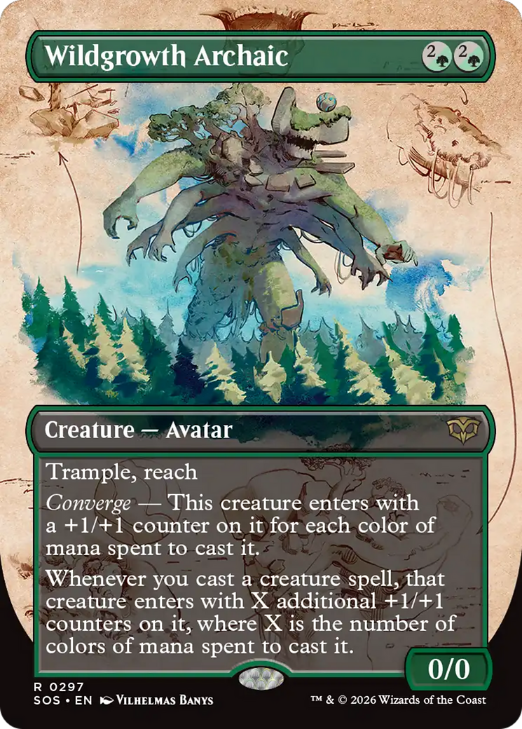 Wildgrowth Archaic (Borderless) [Secrets of Strixhaven] | Gear Gaming Fayetteville