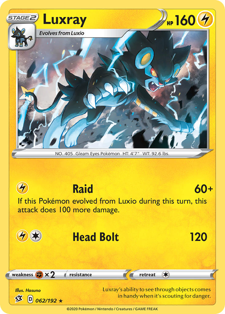 Luxray (062/192) (Theme Deck Exclusive) [Sword & Shield: Rebel Clash] | Gear Gaming Fayetteville