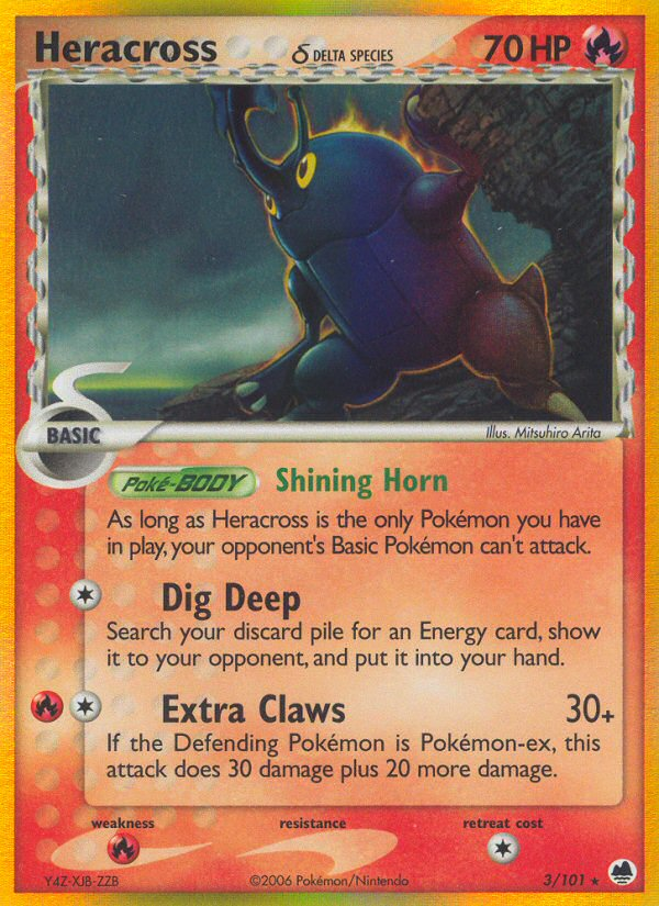 Heracross (3/101) (Delta Species) [EX: Dragon Frontiers] | Gear Gaming Fayetteville