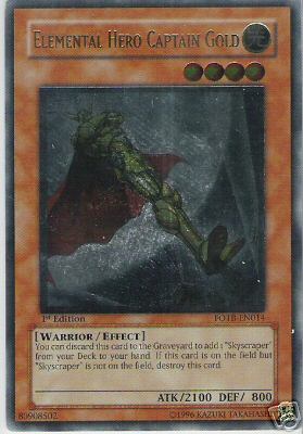 Elemental Hero Captain Gold [FOTB-EN014] Ultimate Rare | Gear Gaming Fayetteville