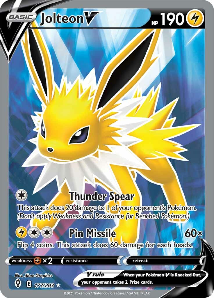 Jolteon V (177/203) [Sword & Shield: Evolving Skies] | Gear Gaming Fayetteville