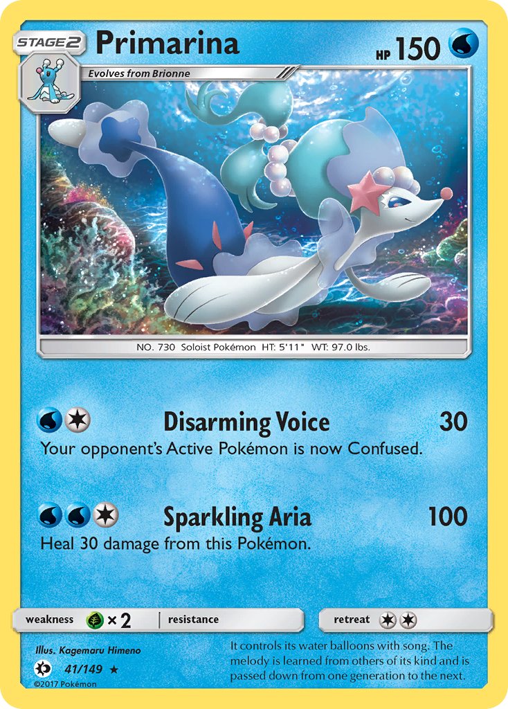 Primarina (41/149) (Theme Deck Exclusive) [Sun & Moon: Base Set] | Gear Gaming Fayetteville