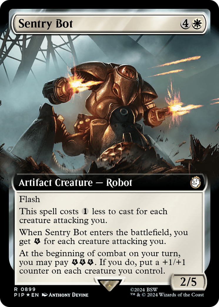 Sentry Bot (Extended Art) (Surge Foil) [Fallout] | Gear Gaming Fayetteville