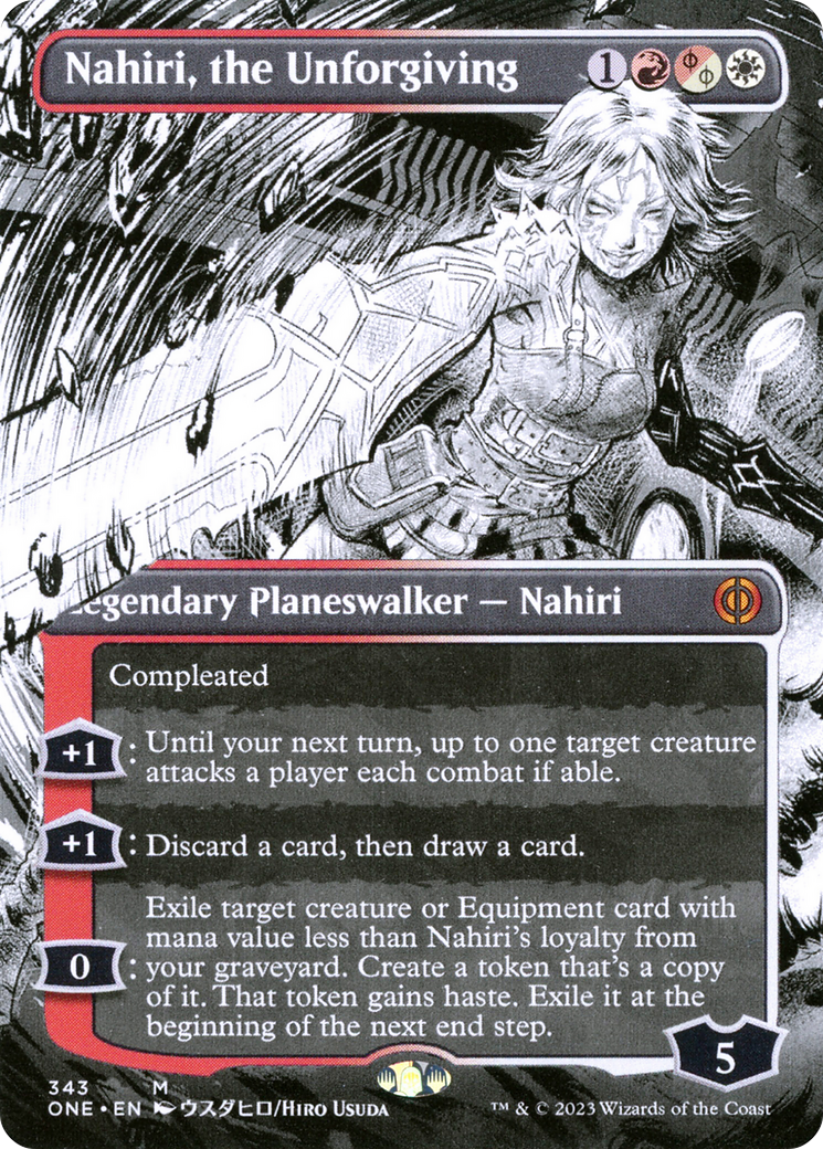 Nahiri, the Unforgiving (Borderless Manga) [Phyrexia: All Will Be One] | Gear Gaming Fayetteville