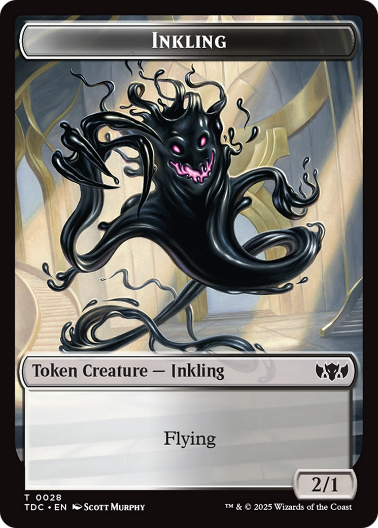 Inkling // Bird Double-Sided Token [Tarkir: Dragonstorm Commander Tokens] | Gear Gaming Fayetteville