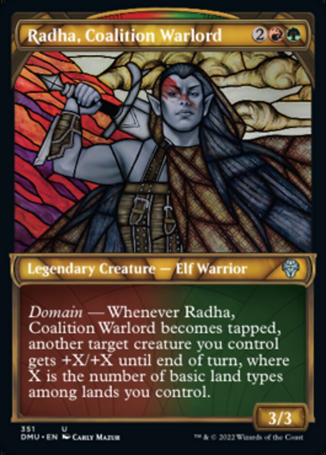 Radha, Coalition Warlord (Showcase Textured) [Dominaria United] | Gear Gaming Fayetteville