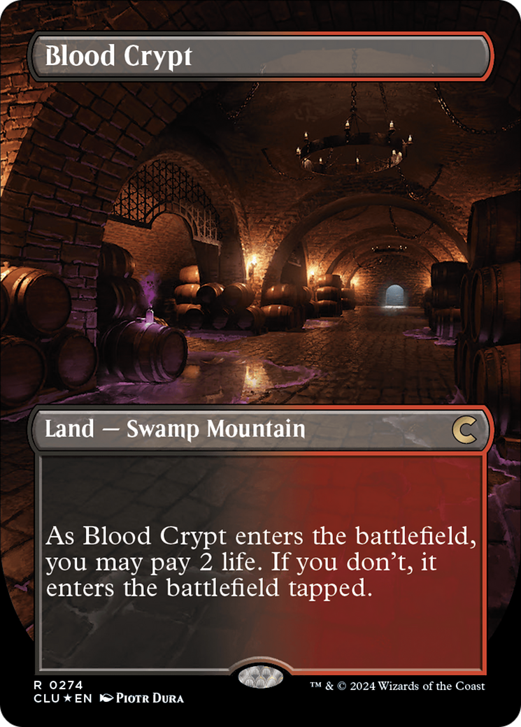 Blood Crypt (Borderless) [Ravnica: Clue Edition] | Gear Gaming Fayetteville