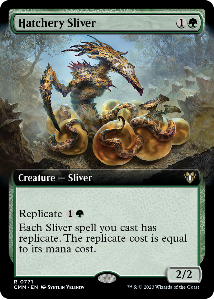 Hatchery Sliver (Extended Art) [Commander Masters] | Gear Gaming Fayetteville