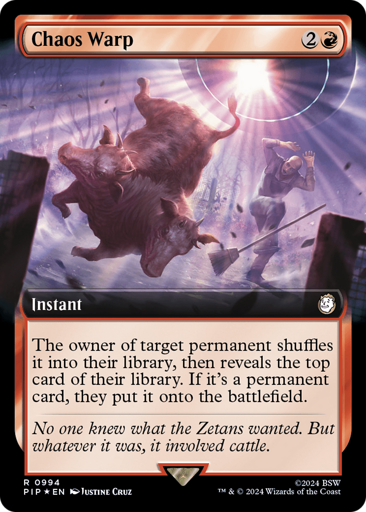 Chaos Warp (Extended Art) (Surge Foil) [Fallout] | Gear Gaming Fayetteville