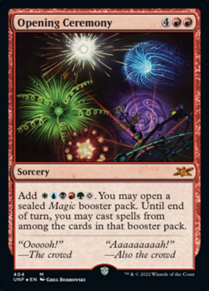Opening Ceremony (Galaxy Foil) [Unfinity] | Gear Gaming Fayetteville