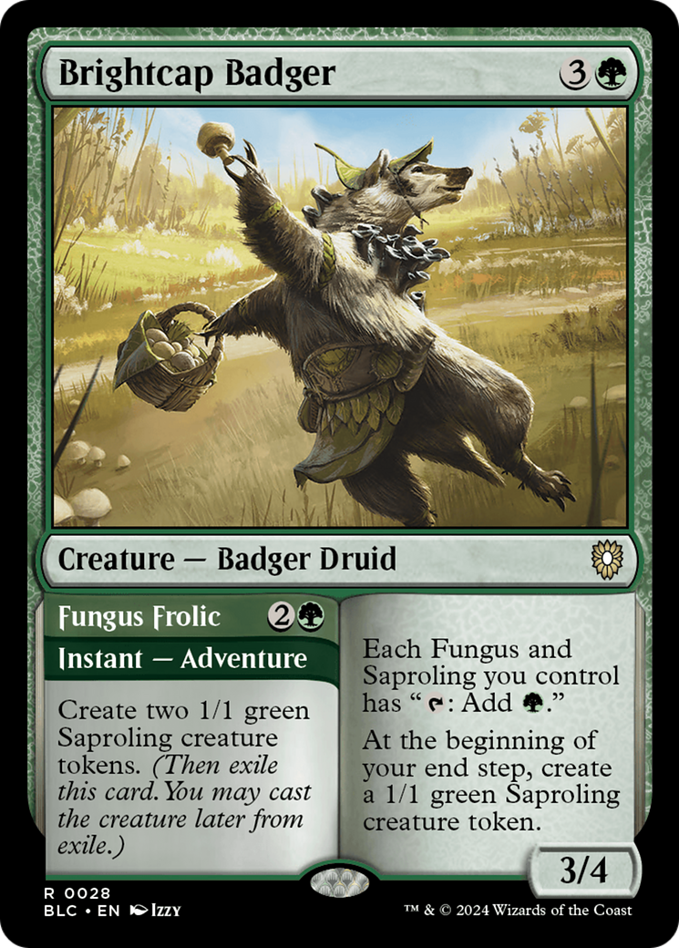 Brightcap Badger // Fungus Frolic [Bloomburrow Commander] | Gear Gaming Fayetteville
