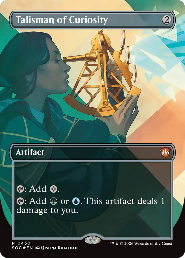 Talisman of Curiosity (Borderless) [Secrets of Strixhaven Commander] | Gear Gaming Fayetteville