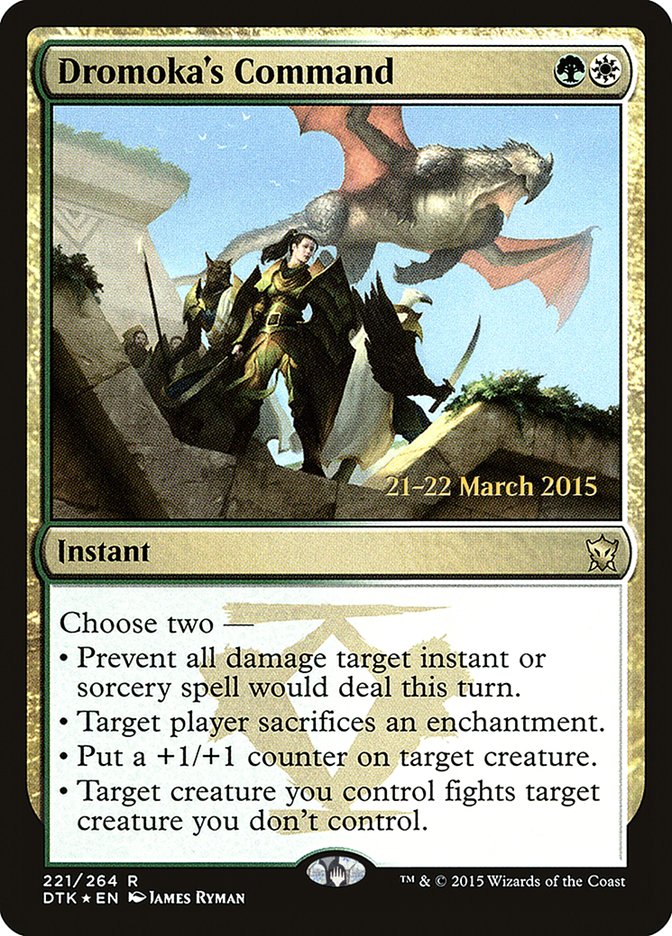 Dromoka's Command [Dragons of Tarkir Prerelease Promos] | Gear Gaming Fayetteville