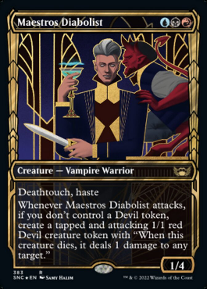 Maestros Diabolist (Showcase Golden Age Gilded Foil) [Streets of New Capenna] | Gear Gaming Fayetteville