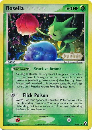 Roselia (42/92) (Stamped) [EX: Legend Maker] | Gear Gaming Fayetteville