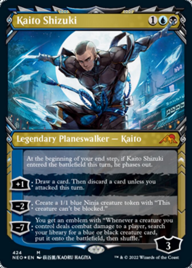 Kaito Shizuki (Showcase) (Foil Etched) [Kamigawa: Neon Dynasty] | Gear Gaming Fayetteville