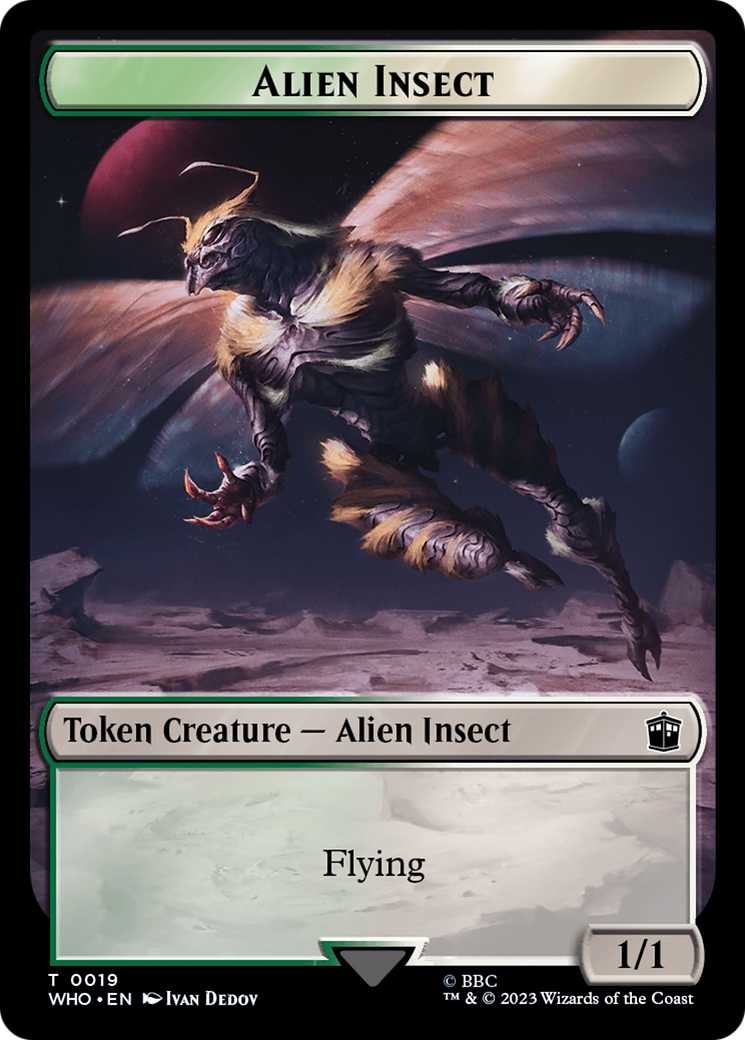 Human (0005) // Alien Insect Double-Sided Token [Doctor Who Tokens] | Gear Gaming Fayetteville