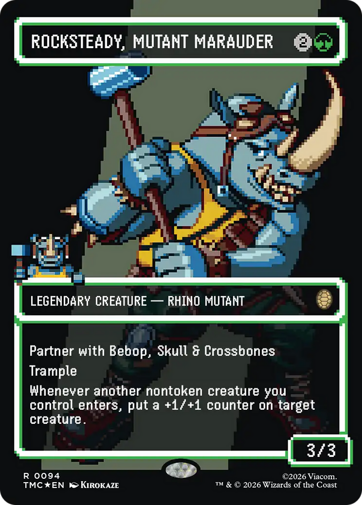 Rocksteady, Mutant Marauder (Borderless) (Surge Foil) [Teenage Mutant Ninja Turtles Commander] | Gear Gaming Fayetteville