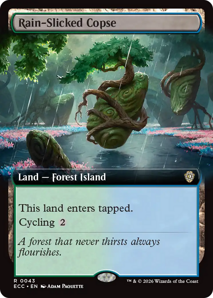 Rain-Slicked Copse (Extended Art) [Lorwyn Eclipsed Commander] | Gear Gaming Fayetteville