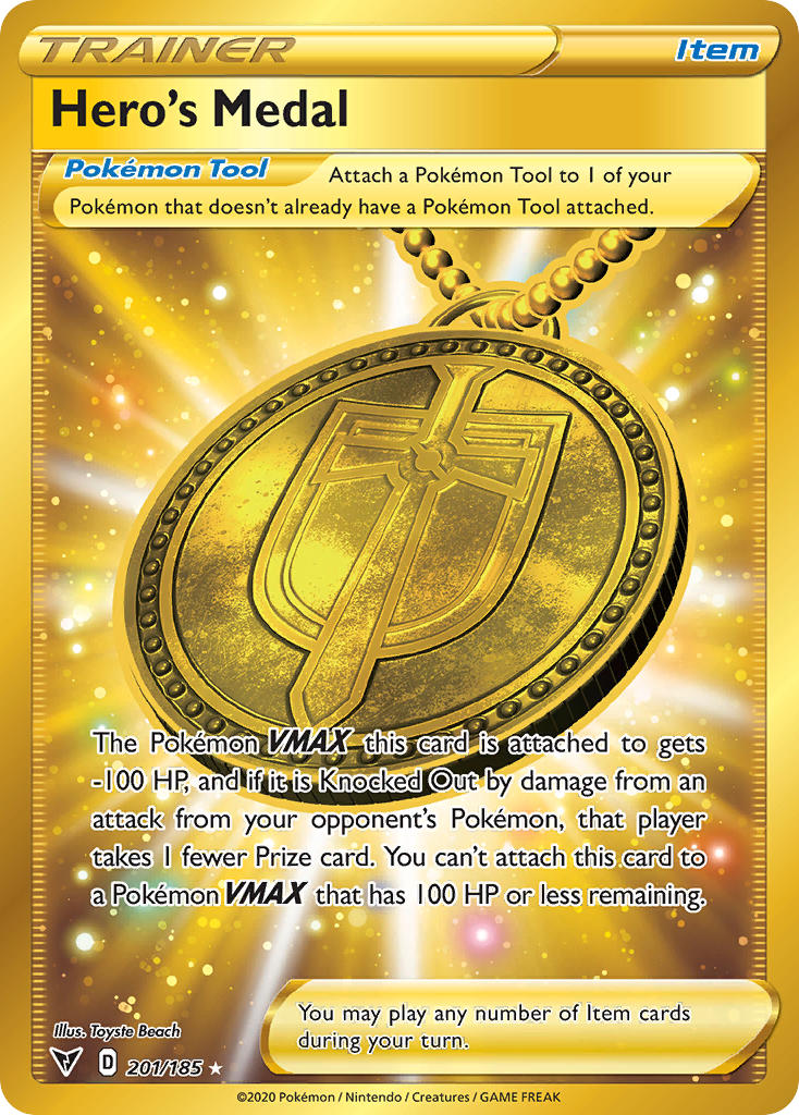 Hero's Medal (201/185) [Sword & Shield: Vivid Voltage] | Gear Gaming Fayetteville
