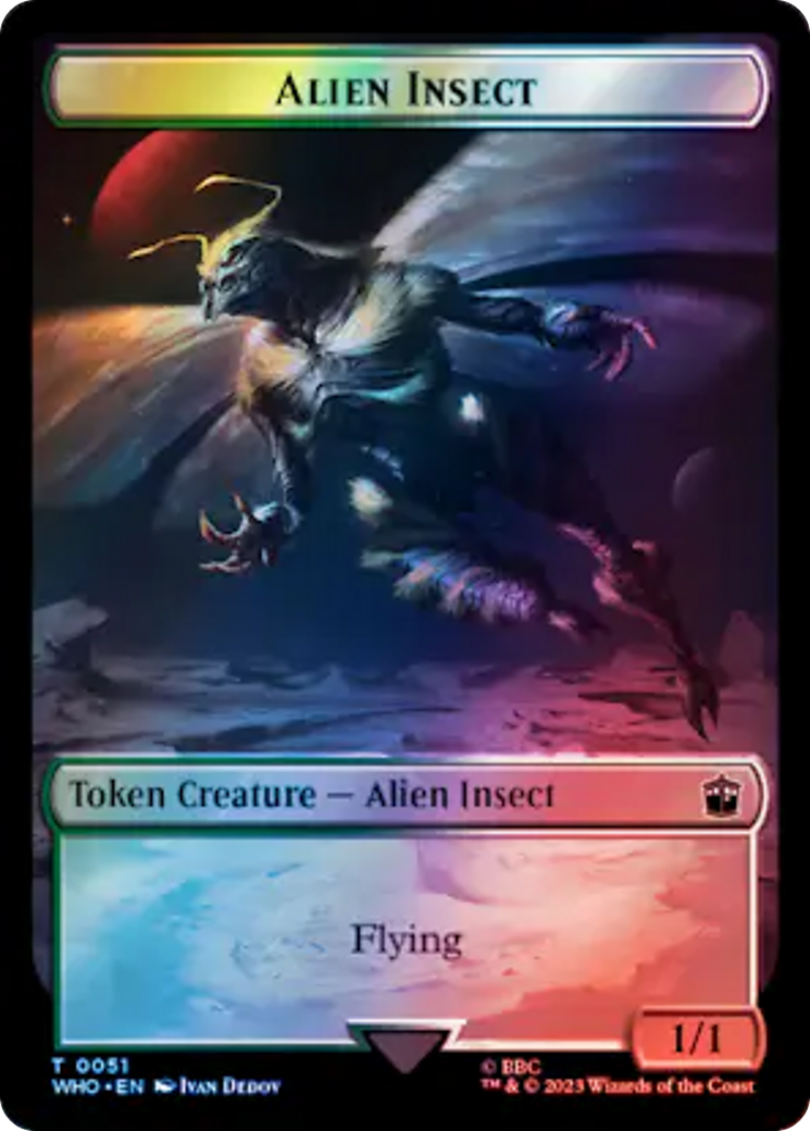 Dalek // Alien Insect Double-Sided Token (Surge Foil) [Doctor Who Tokens] | Gear Gaming Fayetteville