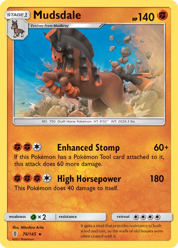 Mudsdale (76/145) (Prerelease Kit Exclusive) (Theme Deck Exclusive) [Sun & Moon: Guardians Rising] | Gear Gaming Fayetteville
