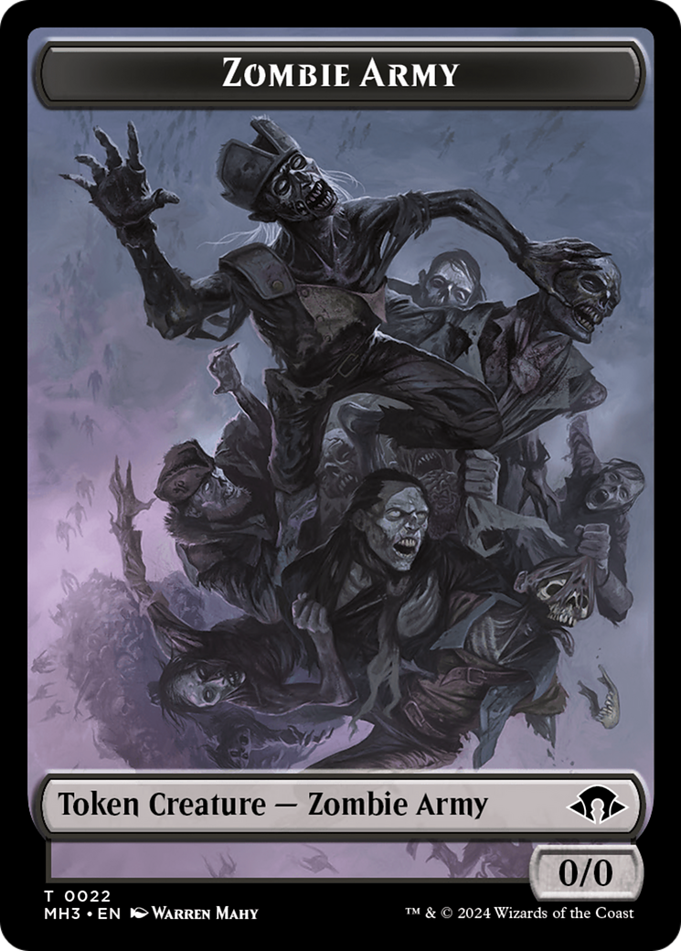 Eldrazi Spawn // Zombie Army Double-Sided Token [Modern Horizons 3 Tokens] | Gear Gaming Fayetteville