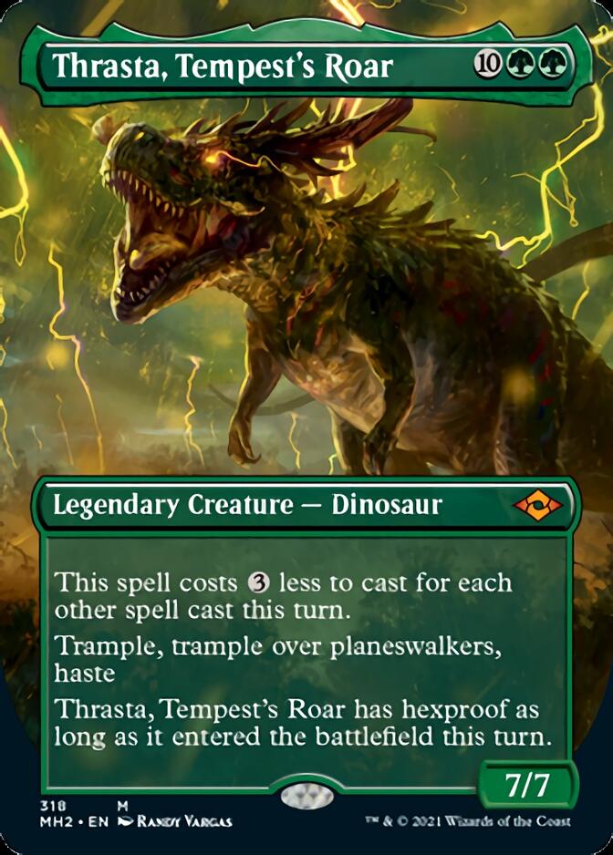 Thrasta, Tempest's Roar (Borderless Alternate Art) [Modern Horizons 2] | Gear Gaming Fayetteville