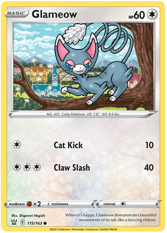 Glameow (115/163) [Sword & Shield: Battle Styles] | Gear Gaming Fayetteville