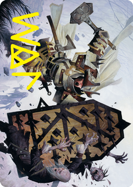 Estwald Shieldbasher Art Card (Gold-Stamped Signature) [Innistrad: Crimson Vow Art Series] | Gear Gaming Fayetteville