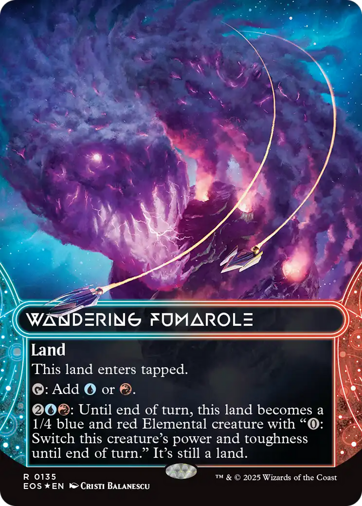 Wandering Fumarole (0135) (Borderless) (Galaxy Foil) [Edge of Eternities: Stellar Sights] | Gear Gaming Fayetteville