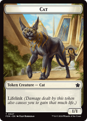 Cat (0027) // Phyrexian Goblin Double-Sided Token [Foundations Tokens] | Gear Gaming Fayetteville