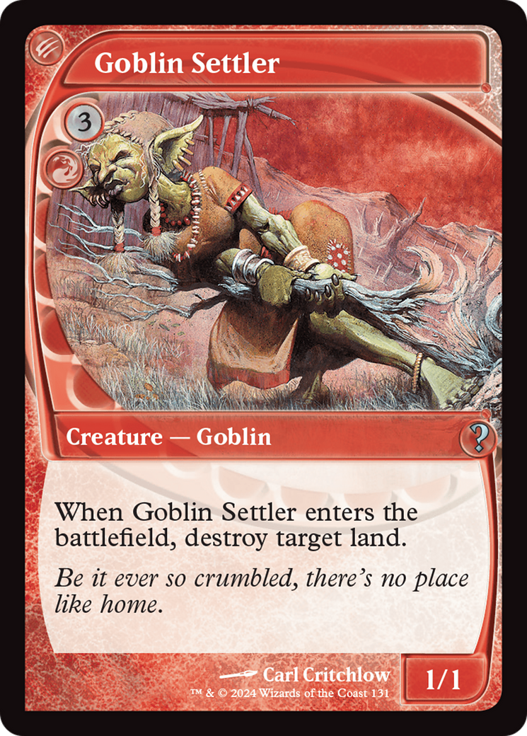 Goblin Settler (Future Sight) [Mystery Booster 2] | Gear Gaming Fayetteville